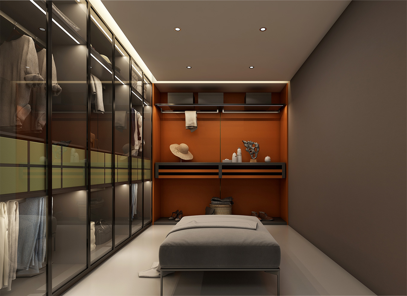 铝框玻璃门衣柜