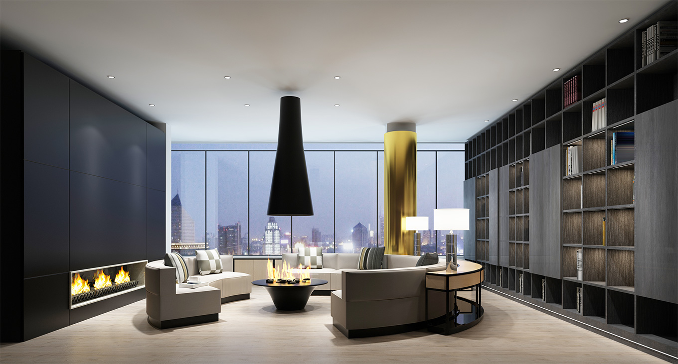 肤感电动移门超亚电视柜